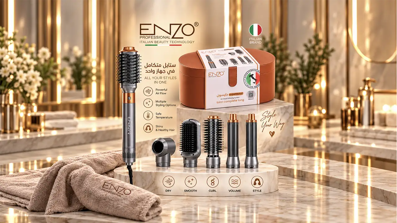 Enzo EN-4133 Airwrap 7-in-1 Professional Ionic Hair Styler