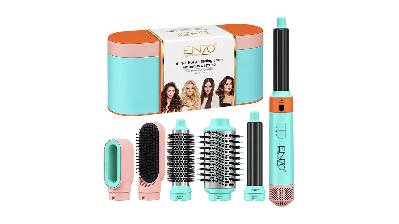 Enzo EN-4140 6-in-1 Hot Air Styling Brush