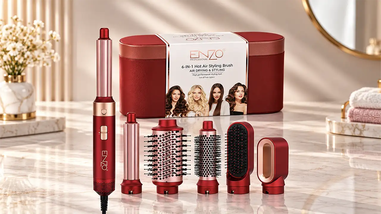 Enzo EN-4140 6-in-1 Hot Air Styling Brush