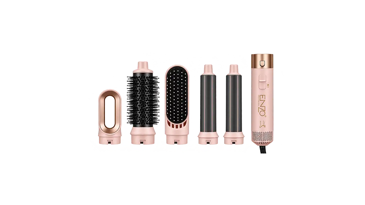 Enzo EN-4142 Professional 5-in-1 Hot Air Hair Styler - Pink