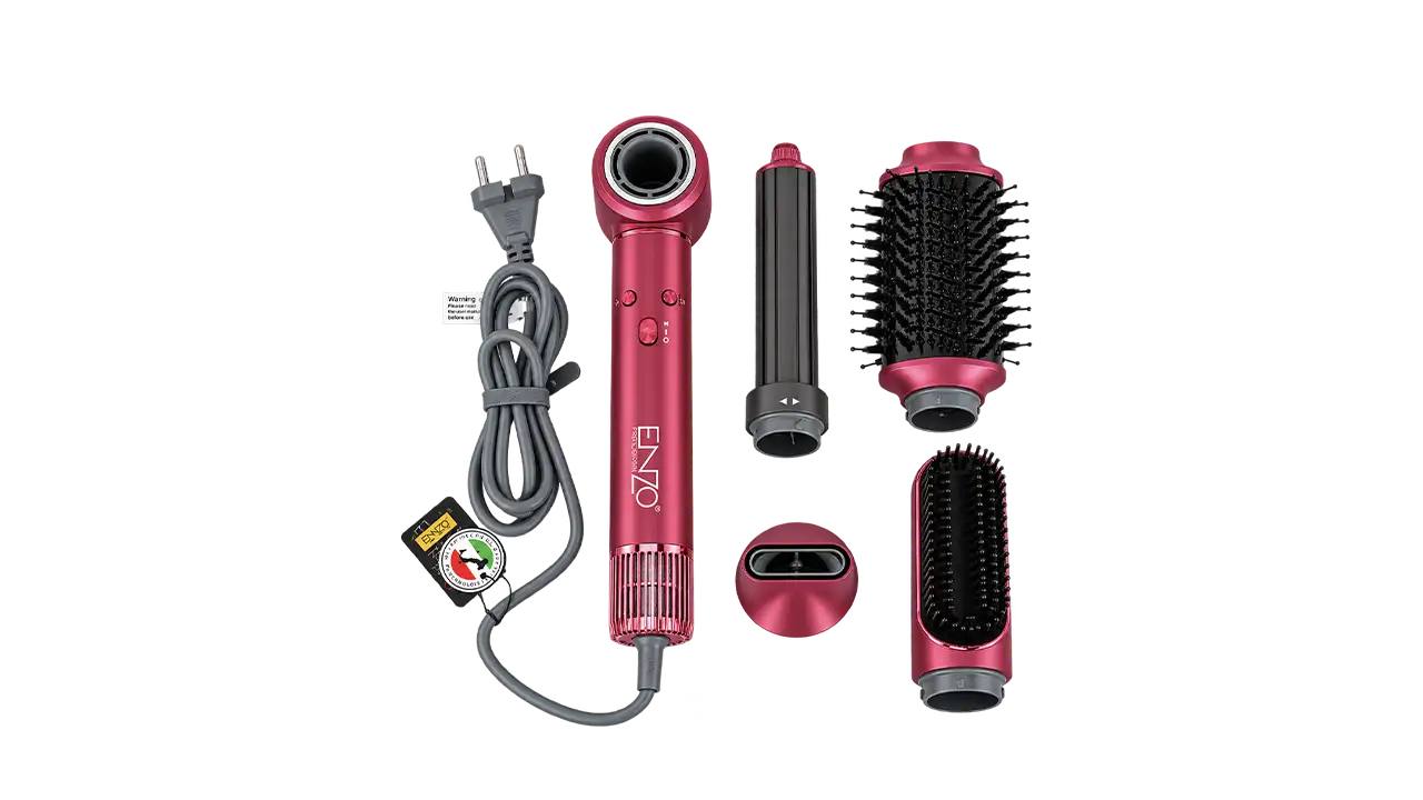 Enzo EN-502 Multi-Functional Hot Air Hair Styler - 1500W - Rose Gold