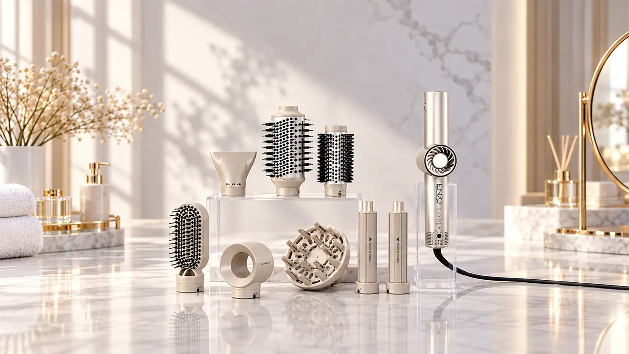 Enzo EN-6208 Professional Hair Styling and Dryer Kit - 1500W - Champagne Gold