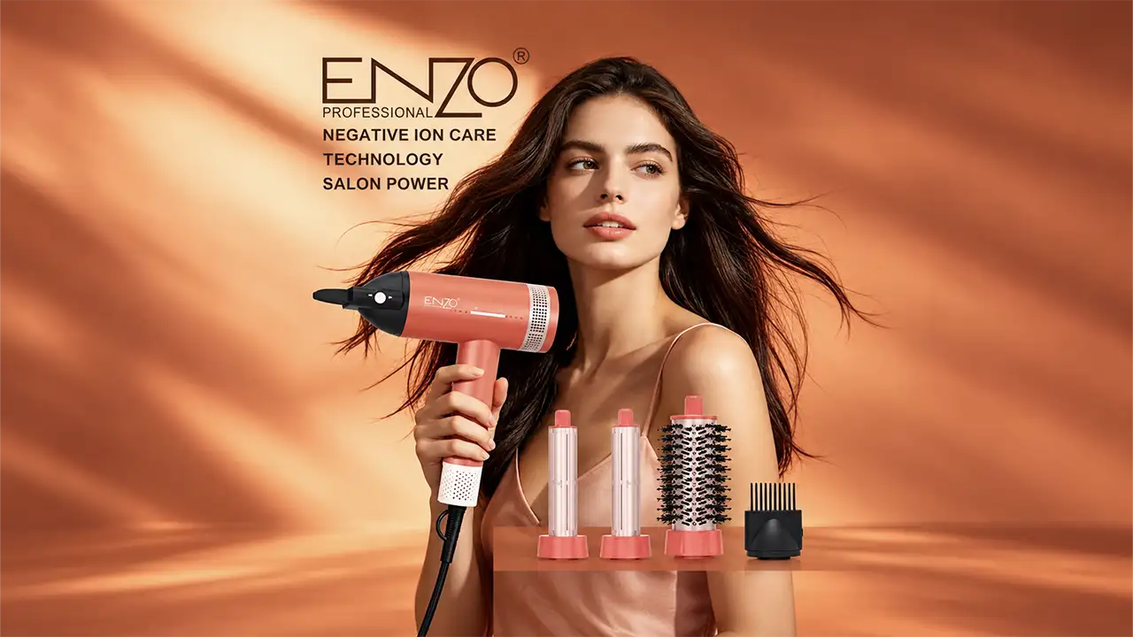 Enzo EN-6303 Italy Hair Dryer Pro Styling Kit - 1500W - Red