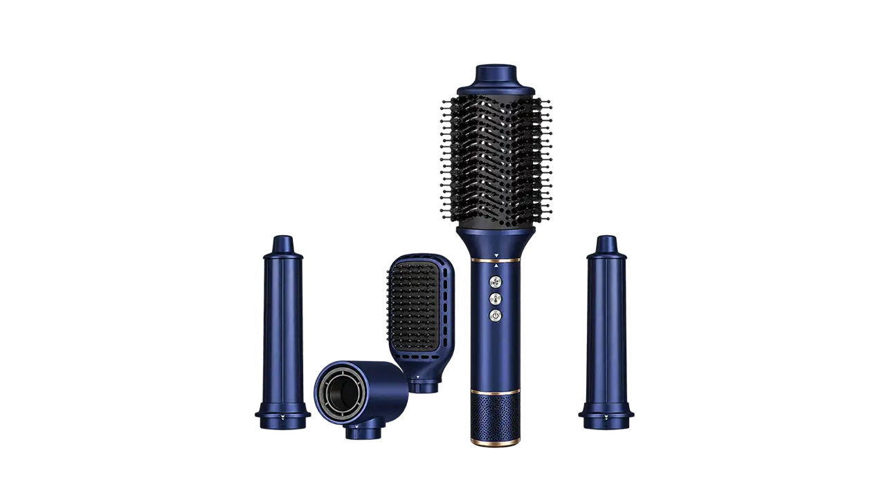 Enzo EN-750 V9 Professional 5-in-1 Hot Air Hair Styler - Navy Blue