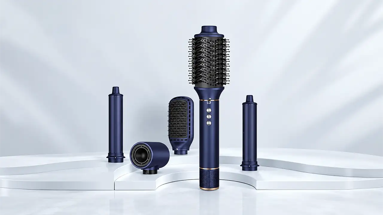 Enzo EN-750 V9 Professional 5-in-1 Hot Air Hair Styler - Navy Blue
