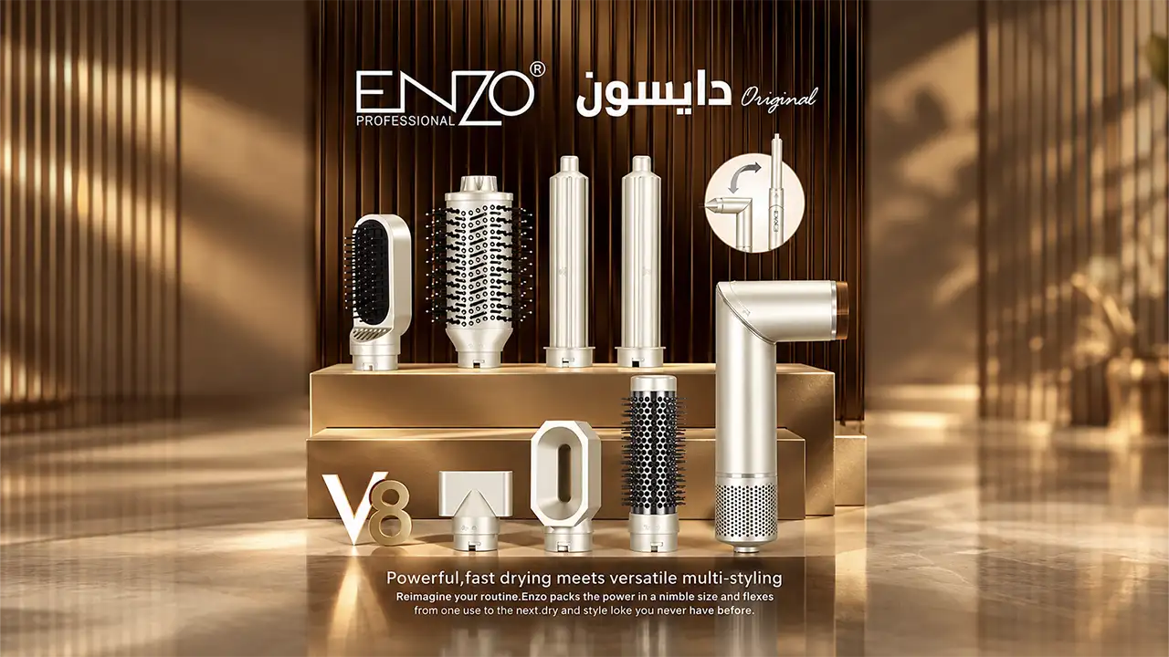 Enzo EN-755 9-in-1 Air Styling and Hair Dryer Kit