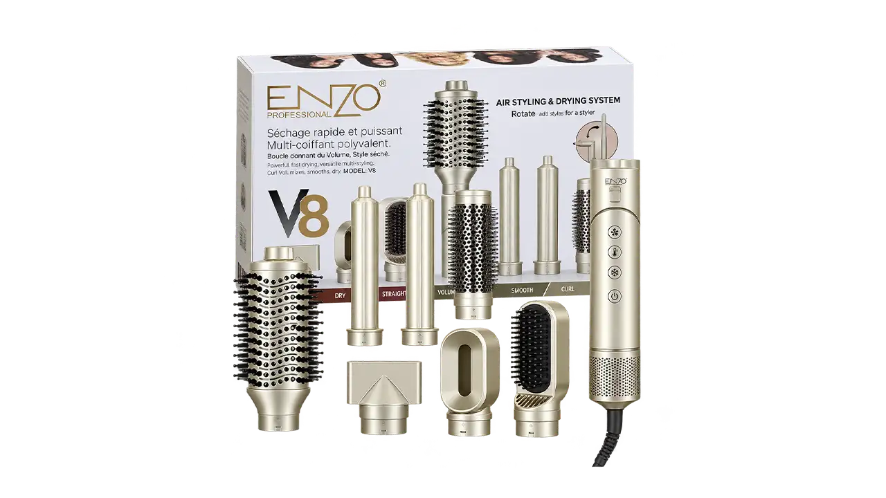 Enzo EN-755 9-in-1 Air Styling and Hair Dryer Kit