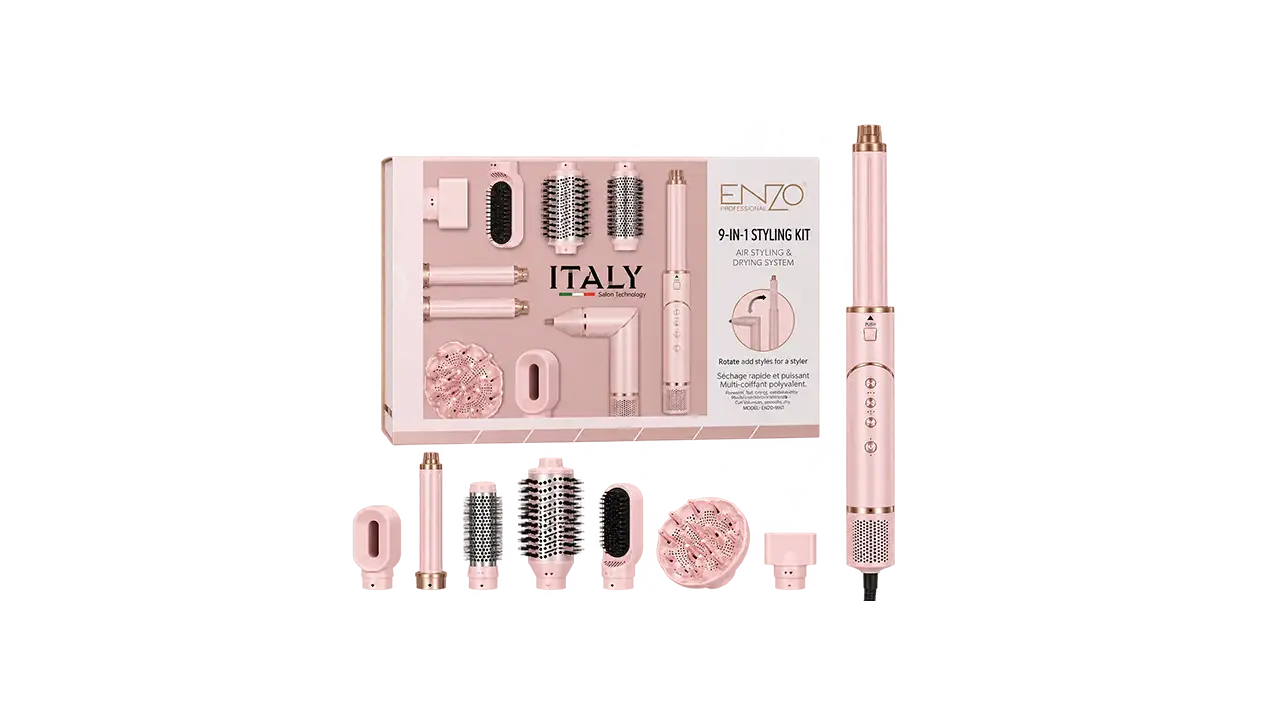 Enzo EN-755 9-in-1 Air Styling and Hair Dryer Kit