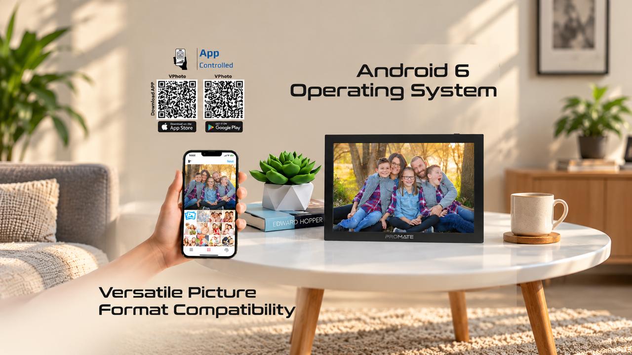 Memoria-10 – إطار صور رقمي ذكي متعدد الوسائط بشاشة Full HD بحجم 10.1 بوصة