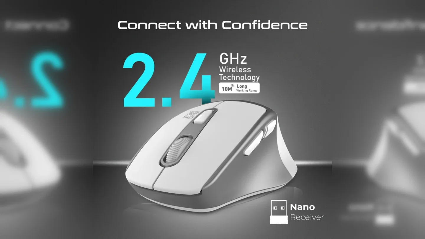 2.4GHz Ergonomic 2200 DPI Silent Click Wireless Mouse