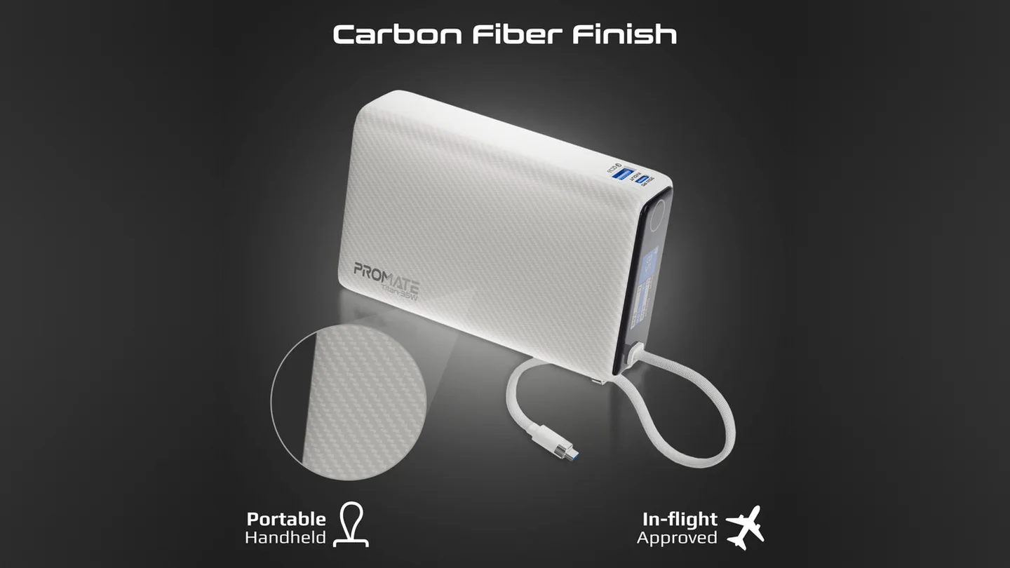 35W SuperSpeed™ Power Bank with Built-in USB-C Cable & TFT Screen