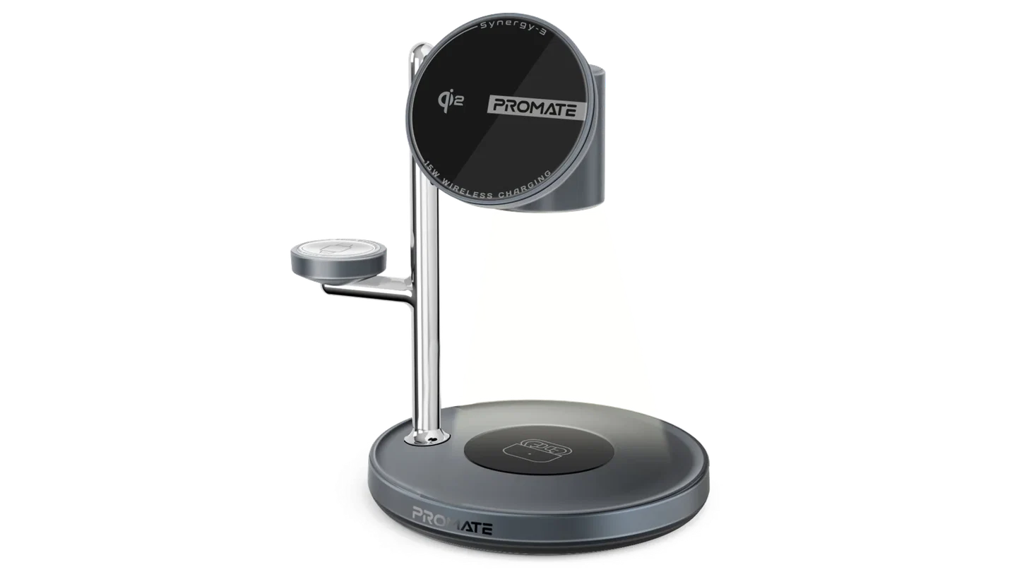 4-in-1 Qi2 Certified MagSafe Compatible Wireless Charging Station w/ Soft-Glow Night Lamp