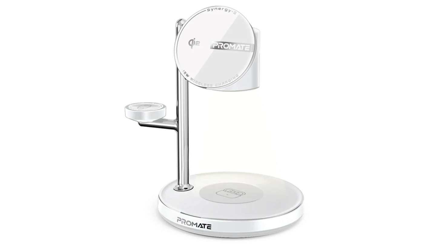 4-in-1 Qi2 Certified MagSafe Compatible Wireless Charging Station w/ Soft-Glow Night Lamp