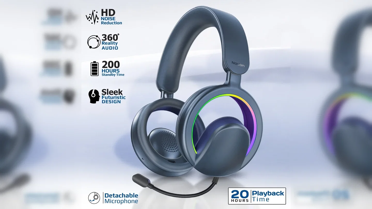 High-Fidelity Open Ear Wireless Over-Ear Headphones with Detachable Mic