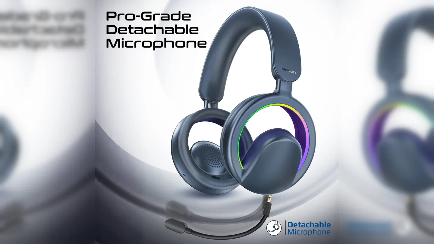 High-Fidelity Open Ear Wireless Over-Ear Headphones with Detachable Mic