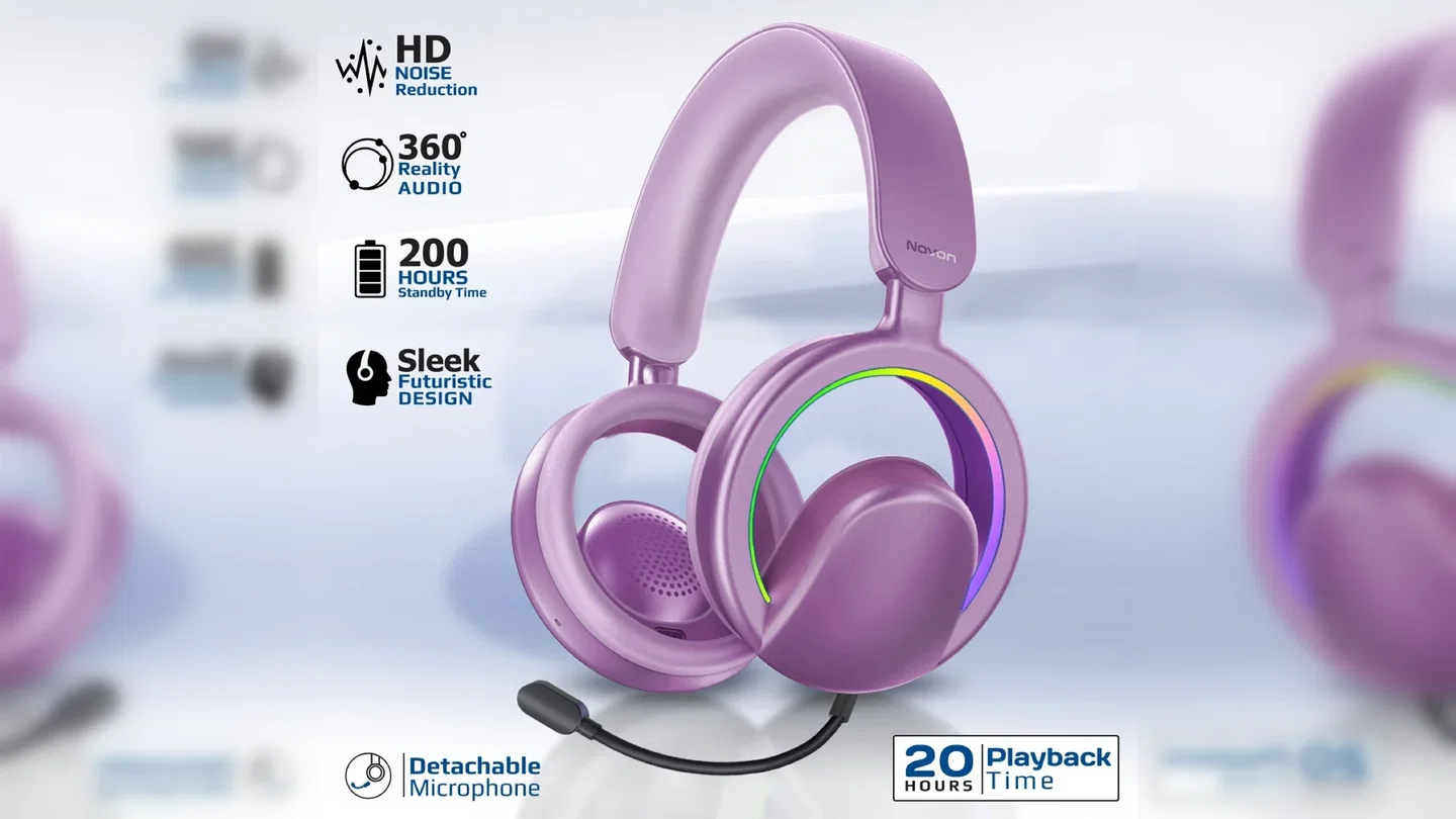 High-Fidelity Open Ear Wireless Over-Ear Headphones with Detachable Mic