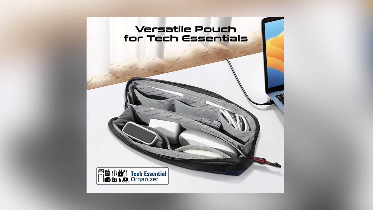Lightweight Tech Essential Organizer Pouch Bag with Multiple Pockets