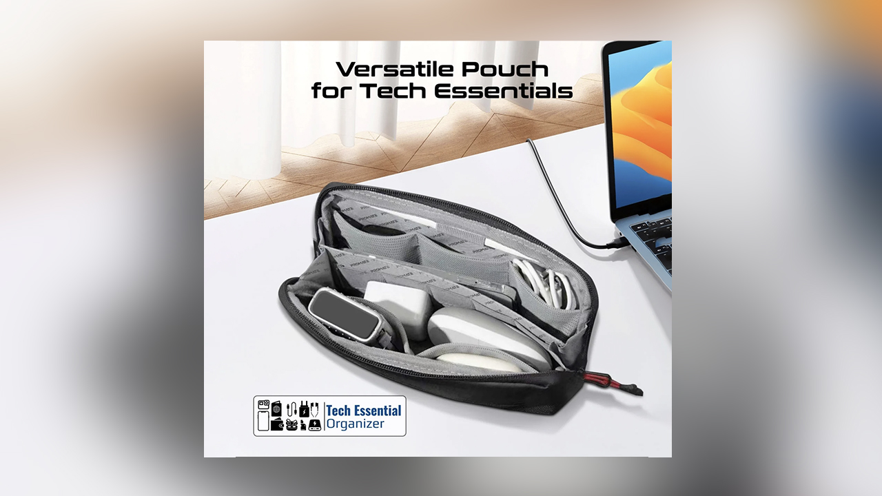 Lightweight Tech Essential Organizer Pouch Bag with Multiple Pockets